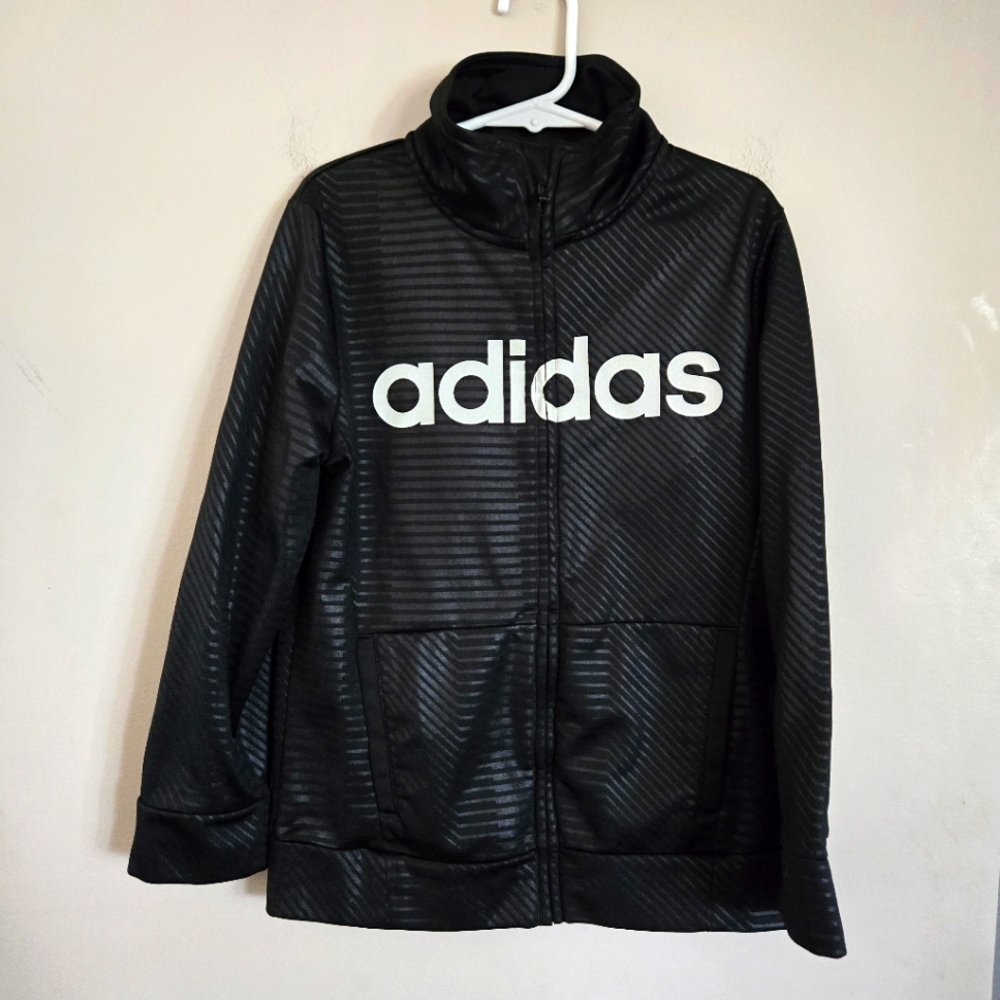 5 for $25 Adidas Kids Black Zip Up Sweater Jacket Size 7 Casual Top
